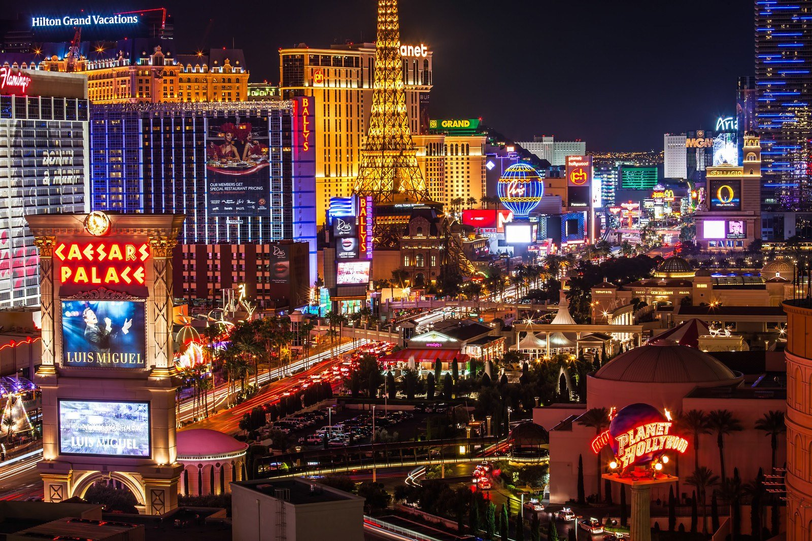 The Las Vegas Strip at night