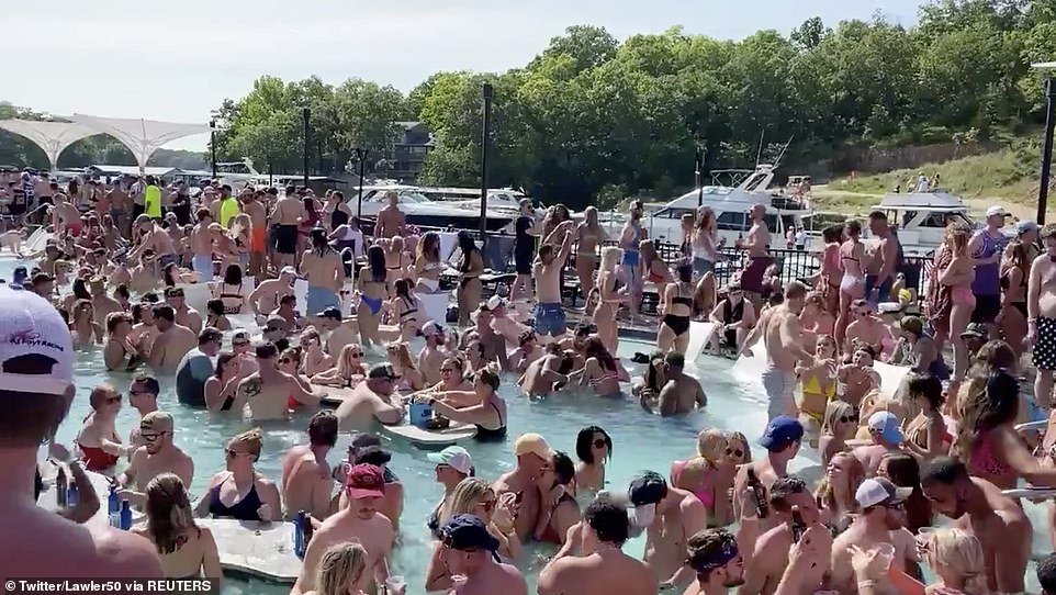 People frolicking on Memorial Day weekend