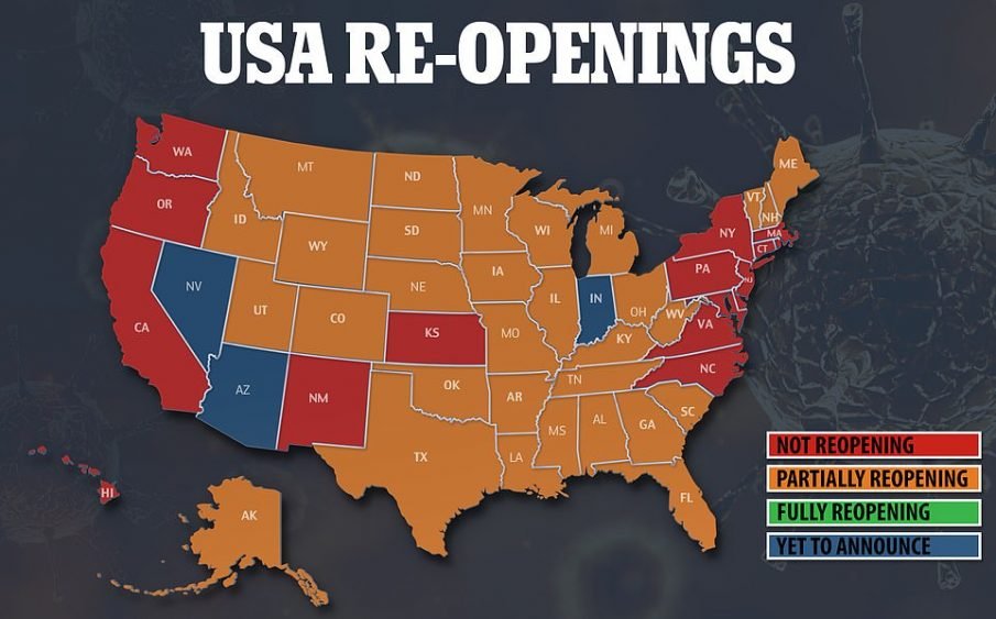 We were united for about a month, two thirds of the U.S. is back open