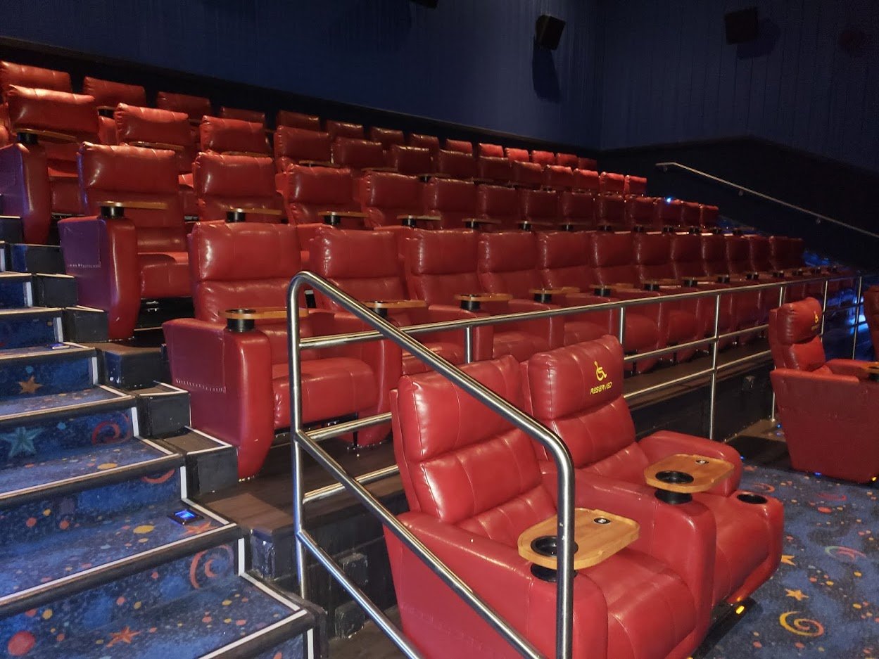 An empty movie theater on March 16, 2020