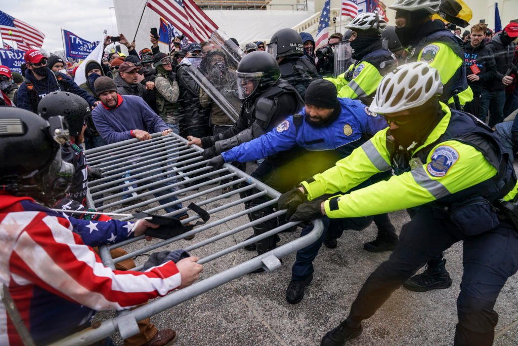 Busted barriers at the U.S. Capitol