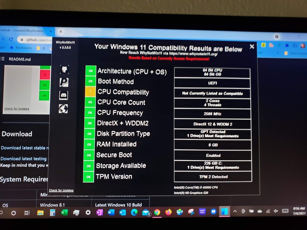 Windows 11 compatibility check